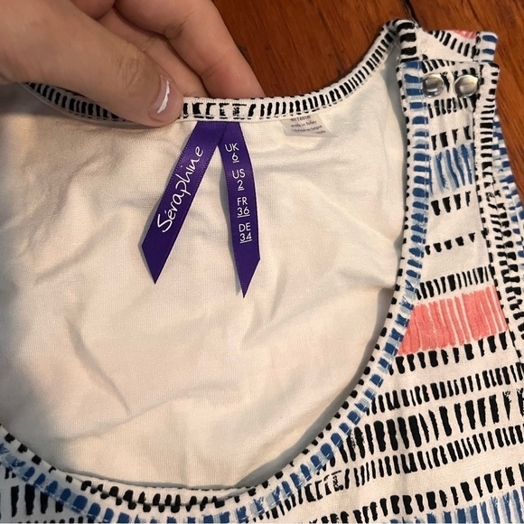 Seraphine printed maternity nursing maxi dress like new size 2 super stretchy - Picture 6 of 10